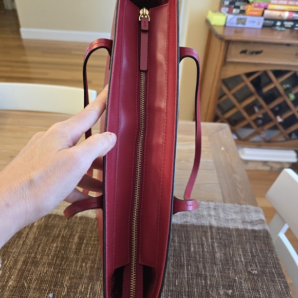 Kate Spade Red Leather Tote - Picture 5 of 9